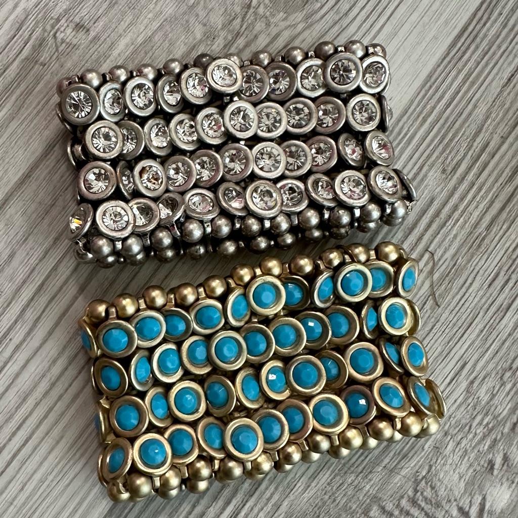 Tasha And Ng Silver And Gold Beaded Bracelets
